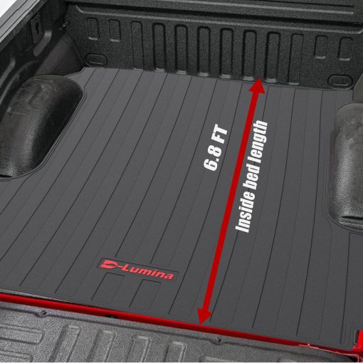 Tapete para cama D-Lumina compatible con Ford F250 F350 F450 Super Duty Crew Cab de 2017-2024 con camas de 6.8 pies - Forro para cama de camion pesado 3D TPV, Proteccion resistente impermeable para todas las condiciones climaticas Guardabarros de carga - Imagen 2