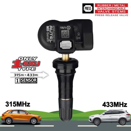 Autel MaxiTPMS MX Sensor Sensor programable de TPMS para la Presion de Neumaticos 2 en 1 (315MHz + 433MHz) Presion en OE-Nivel (4 unidades, valvulas de goma) Programado por TS508 TS408 TS508WF TS608 MS906TS ITS600 MS906PRO-TS - Imagen 4