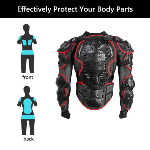 Chaqueta protectora para motocicleta Armadura completa de proteccion de cuerpo Chaqueta de seguridad protectora para motocross Racing Armor para hombres y mujeres Para motocicleta todoterreno Ciclismo Esqui Patinaje - Imagen 4