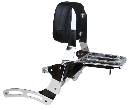 YHMOTO Espaldar de Pasajero con Parrilla para Kawasaki Vulcan 900 VN900 Classic Custom 1996-2023 (Cromo) - Imagen 4