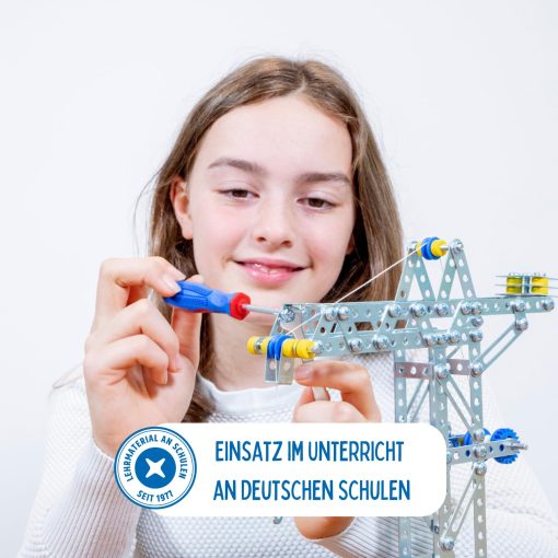 Set de Construccion de Grua y Molino Eitech y Juguete Educativo - Introduccion a la Ingenieria y Aprendizaje STEM, Acero (10005-C05) - Imagen 5