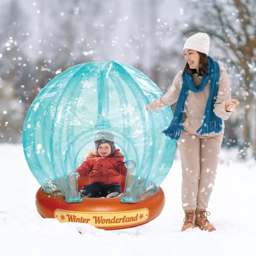 BigMouth Inc Globo de Nieve Inflable - Fuerte de Nieve Inflable con Entrada - Decoraciones Navidenas para Patio, Cuarto de Ninos - Interior y Exterior - Imagen 3