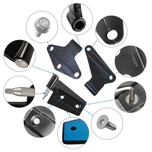 Kit de ensamblaje de bisagra de 4 puertas Lqito compatible con Jeep JK Jeep Wrangler 2007-2018 Interior y Exterior, 16PCS con 36 tornillos - Imagen 2