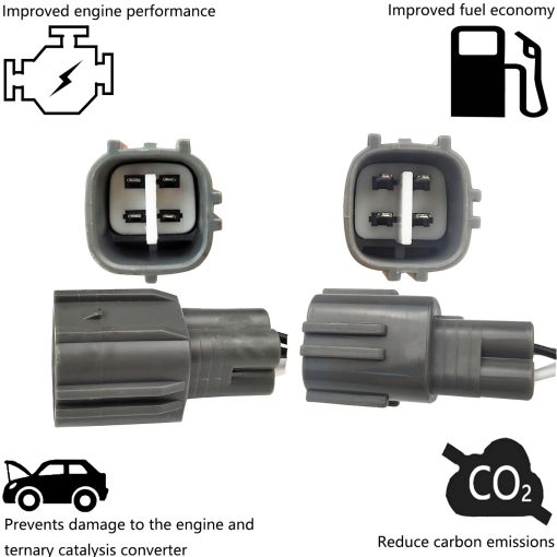 Juego de sensores de oxigeno delantero y trasero Dropwater compatible con Toyota Tacoma 2001-2004 2.7L 3.4L 2Pzs O2 Sensores 234-9001 234-4189 - Imagen 5