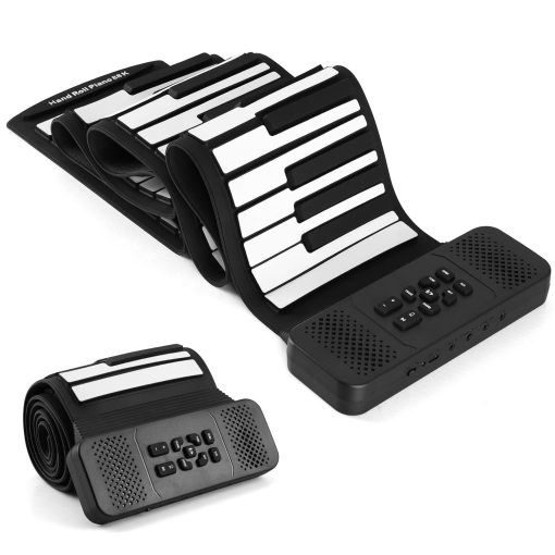 Piano Plegable para Niños Lujex, Teclado Digital Flexible Suave para Principiantes y Niños (Negro-88 teclas)