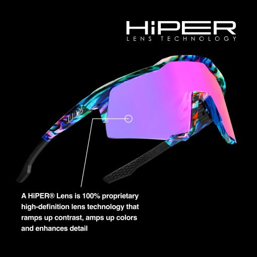 Lentes de rendimiento deportivo para ciclismo 100% SPEEDCRAFT (Gloss Metallic Bora/Matte White - Lente Rojo Espejo de Capa Multiple) - Imagen 4