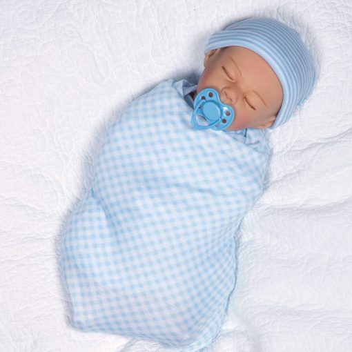Muneca Realista Paradise Galleries - Bebe Reborn de 20" que Parece Real en Manta a Cuadros, Set de Regalo de 5 Piezas para Edades 3+ - Imagen 6