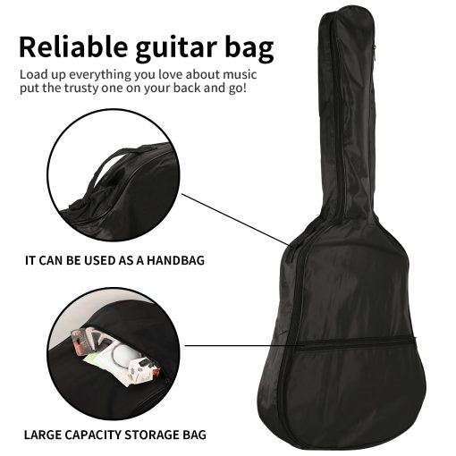 Kit de Guitarra Acustica BESYOU para Principiantes de 38 pulgadas de Madera Natural con Acabado Mate, Funda, Cuerdas de Acero, Correa, Capo, Para Principiantes/Adultos - Imagen 3