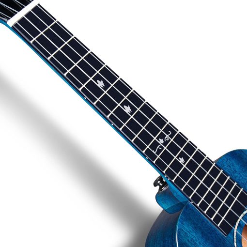 Ukulele Tenor Enya EUT-MAD de Caoba Maciza Brillante de 26 Pulgadas Azul con Estuche Acolchado de Alta Gama de 15 mm - Imagen 4