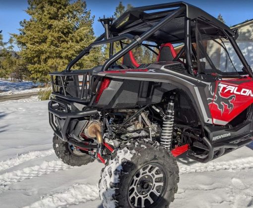 Porta llanta de repuesto de doble abrazadera Aprove para Honda Talon 1000X / 1000R (2019+) - Negro - Incluidos 4 tuercas de rueda - Se adapta a una llanta de hasta 32" - Imagen 7