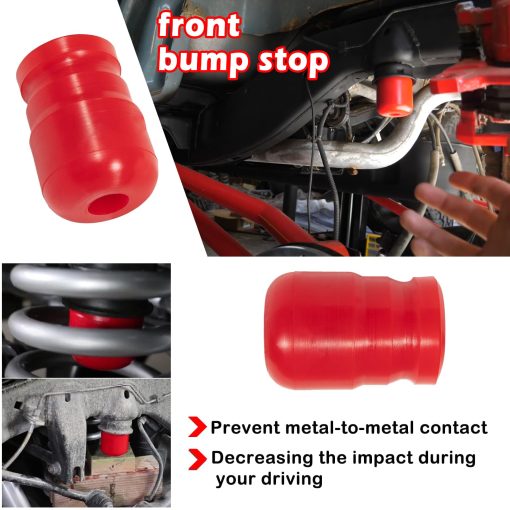 Kit de topes de goma 4 piezas Upgrade 1-1303 Front Bump Stop y 1-1304 Rear Bump Stop para Jeep Wrangler JK JKU Sport Rubicon Sahara Freedom Unlimited 2007-2018 - Imagen 4