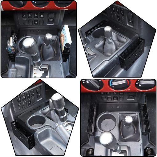 Bolsa de almacenamiento de consola central lateral para coche YUECHI para Toyota FJ Cruiser 2007-2021 (estanteria de almacenamiento central) - Imagen 2