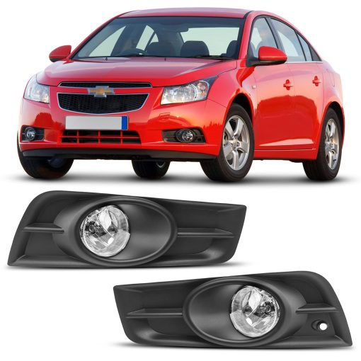 Luces de niebla DLAA para Chevy Cruze 2009 2010 2011 2012 Kit de lamparas de niebla delanteras estilo automovilistico con cables, lente clara - 1 par