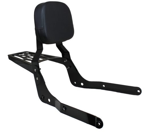 YHMOTO Respaldo de pasajero con parrilla para equipaje para Honda Shadow Aero 750 VT750C 2004-2023 (Negro) - Imagen 2