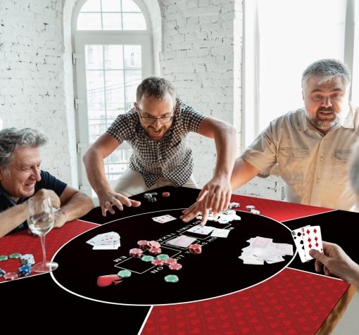 Tapete de poker cuadrado plegable de 24/31/39/47/55 pulgadas nuveti, Tapete portatil de goma antideslizante para 6 jugadores de Texas Hold'em, Juego de Mesa para Familia, Casino, Fiesta - Imagen 7