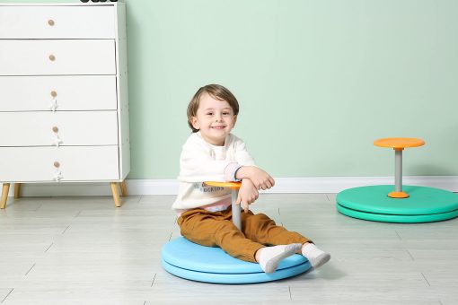Spinner-X Juguete Sensorial Sentado, Girador Sentado para Ninos - Edades 3 y mas (Azul) por BARNEY KAITE BS - Imagen 4