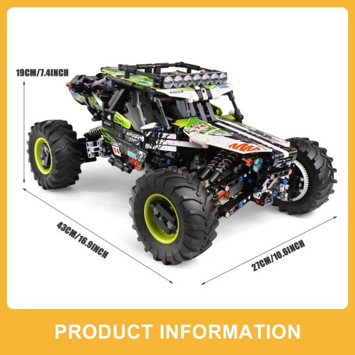 Mould King 18002 Juego de construccion de coches de escalada RC para niños, 1879 piezas Juego de bloques de construccion MOC del modelo de camion 4X4 todo terreno, Juegos de coches de control remoto Stem Bricks para niños - Imagen 5