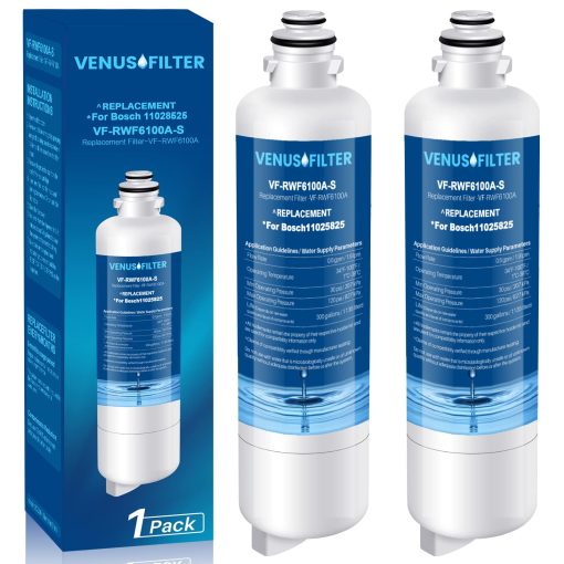 Reemplazo 12033030 para Filtro de Agua Bosch - Compatible con BORPLFTR50, 11025825, BORPLFTR55, WFC100MF, B36CT80SNS, B36CL80ENS (2 PCS)