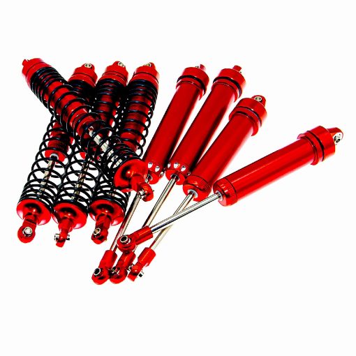 Amortiguador de choque para auto RC 8460 Compatible con TRAXXAS UDR 1/7 Juego de amortiguadores delanteros traseros de aleacion de aluminio (Rojo) - Imagen 4