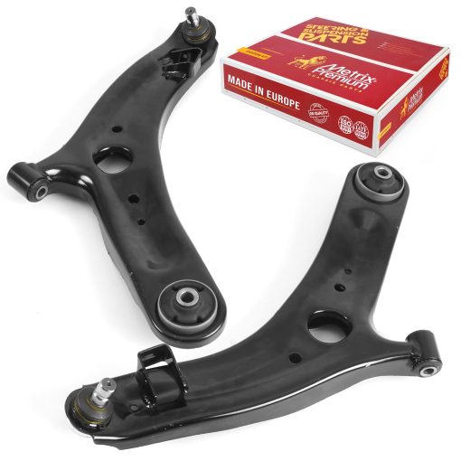 Hecho en Europa - Metrix Premium Brazo de Control Inferior Derecho e Izquierdo con Junta de Rotula RK642260 y RK642261 para Kia Soul 2010-2013 Transmision Automatica