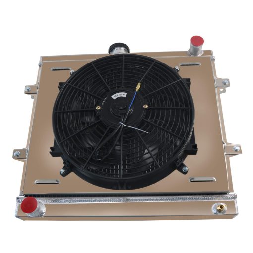 ALLOYWORKS Radiador de Aluminio de 3 Filas + Ventilador de Careta + Rele Para 1984-1995 Toyota Pickup DLX 4 Runner SR5 2.4L l4 - Imagen 3