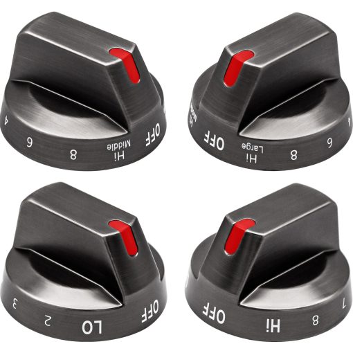 DG94-03797(4PCS) Perilla de Repuesto para Estufa Electrica Samsung, DG94-03797P, DG94-03797Q Perilla de Repuesto para Horno Samsung Compatible con NE63T8111SS/AA NE63T8311SS/AA NE63T8511SS/AA-Negro