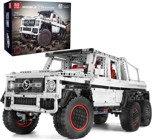 Mould King 13061 Kit de Construccion de Camionetas Todoterreno, Juguete de 6x6 MOC Bloques de Construccion Modelo de Vehiculo Todoterreno con Motor/Control Remoto de APP, Regalo para Ninos de 8+ / Entusiastas Adultos (3686 Piezas) - Imagen 2