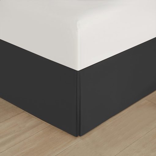 Juego de Edredon California King LANCO MODERN LIFESTYLE, Negro Plata, 7 Piezas en un Bolso, Jacquard con Piezas Solidas, Set de Cama de Lujo con Edredones, Falda de Cama, Fundas de Almohada y Cojines Decorativos - Imagen 8