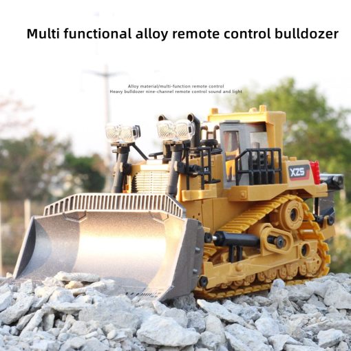 Juguete de Bulldozer RC WEECOC Juguete de Excavadora de Control Remoto Vehiculo de Ingenieria Juguetes de Camion RC para Ninos Navidad Cumpleanos (dorado) - Imagen 3