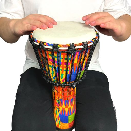 RUOSWTE 8" Tambor Djembe, Tambor Bongo, Percusion Musical, Cara de Tambor de Piel de Oveja, Afinacion Profesional, Tambor de Mano de Estilo Africano Occidental, El Regalo para Principiantes. - Imagen 2