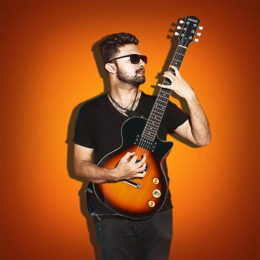 Guitarra Electrica Donner 39 Pulgadas Cuerpo Solido Principiante Kit Sunburst Tamano Completo, con Bolsa, Correa, Cable, para Principiantes, DLP-124S - Imagen 8