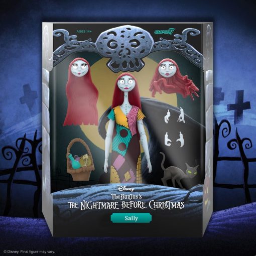 Figura de Accion Sally de 7 Pulgadas de The Nightmare Before Christmas Ultimates, Negro - Imagen 6