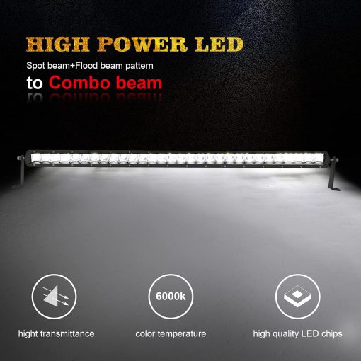 Barra de luz LED WeiSen de 32" 150W con soportes de montaje ocultos para parrilla delantera compatibles con Toyota Tacoma 2016-2023 - Imagen 4
