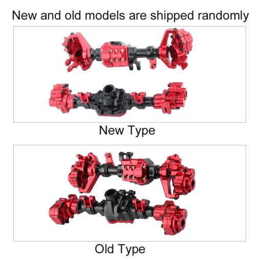 VGEBY1 Portal Axles, Ejes de Portal de Metal Rojo Frontal y Trasero para Coche de RC Crawler Axial Scx10.2, Remolque de Coche 1.9 Crawler Neumaticos 10.3 Eje Delantero de Laton de Actualizacion - Imagen 8