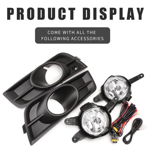 Luces de niebla DLAA para Chevy Cruze 2009 2010 2011 2012 Kit de lamparas de niebla delanteras estilo automovilistico con cables, lente clara - 1 par - Imagen 2