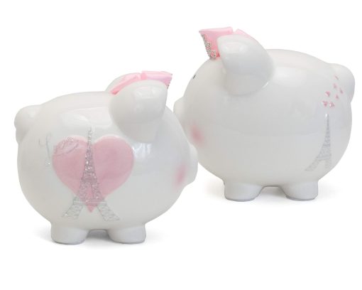 Hucha de ceramica Child to Cherish para ninas, Amor Paris