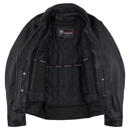 Chaqueta de Cuero de Moto Clasica para Mujer Vance Ladies Premium MCJ (Mediana, Negra) - Imagen 4