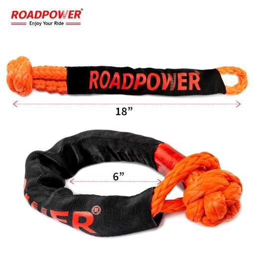 Cuerda de Recuperacion Cinetica ROADPOWER 1 pulgada x 30 pies - con Bolsa Guantes y 2 Piezas de Soporte Suave - Kit de Recuperacion Resistente para UTV, ATV, Camion, Automovil (14 Toneladas/35000 Lbs, 1 pulgada x 30 pies) - Imagen 5