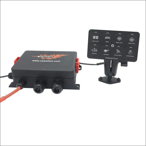 Panel de Interruptores Voswitch UV100 8 Gang Sistema de Control de Potencia para Camion UTV Lado a Lado Barco Uso de Bateria de 12V