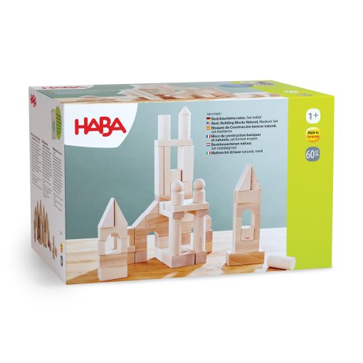 Set de Inicio de Bloques de Construccion Basicos HABA 60 Piezas Grandes (Hecho en Alemania), 1 Ano - Imagen 9