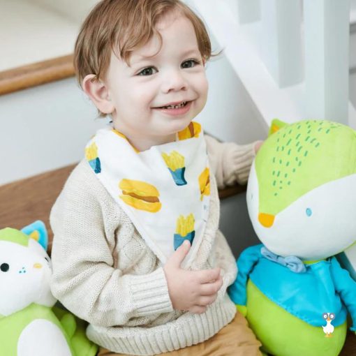 Muneco de peluche suave para bebe GooseWaddle Luxury, material ultra reconfortante para bebes y ninos pequenos, patas delgadas y orejas faciles de agarrar para un juego seguro, lavable a maquina 100% poliester (Zorro) - Imagen 3