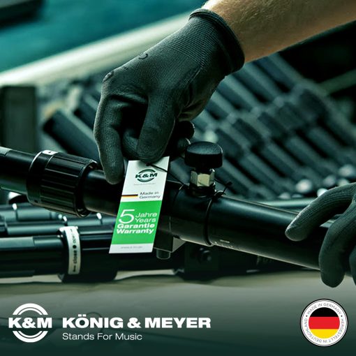 Sujeta armonicas K&M Konig & Meyer 16415.000.55 | Estandar de la industria | Soporte de cuello para arpa manos libres | Resistente marco ajustable | Grado profesional para todos los musicos | Hecho en Alemania | Negro - Imagen 5