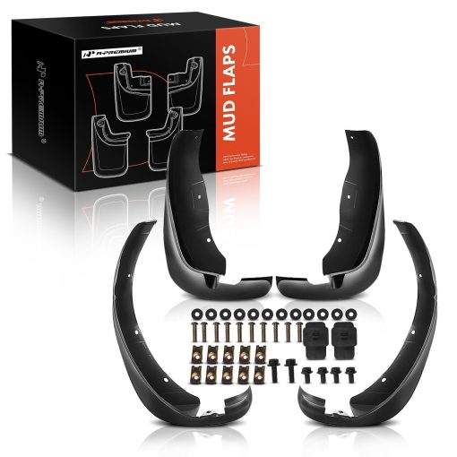 Juego de 4PCS de guardabarros salpicaduras con hardware compatibles con Mazda Miata (MX5 MX-5) 1990-1997, Convertible Solamente, 2 Puertas, Delantero y Trasero (Lados del Conductor y Pasajero) - A-Premium