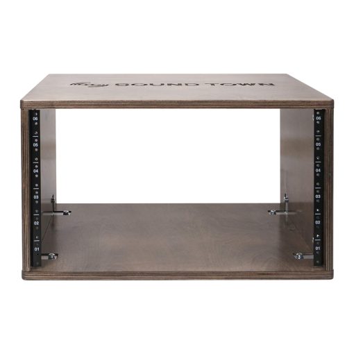 Sound Town DIY 6U Studio Rack con Madera Contrachapada de Abedul Solido, Marron Envejecido (SDRK-Y6B) - Imagen 3