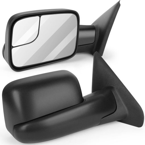 Espejos de Remolque de Reemplazo ECCPP para Dodge Ram 1500 2500 3500 03-08 Negro Manual Par de Espejos Laterales - Imagen 9