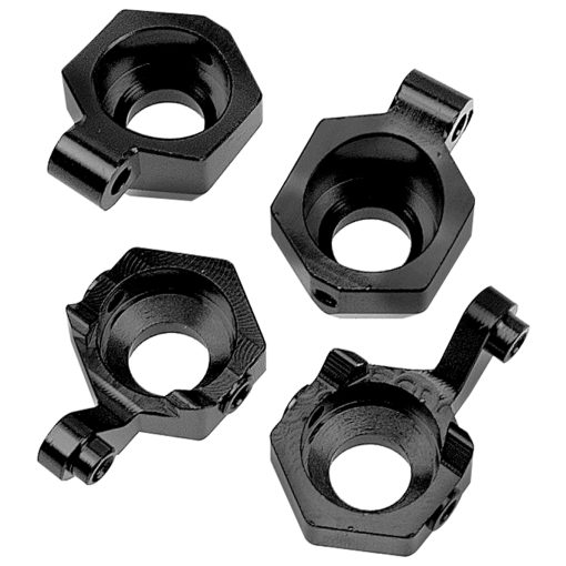 Brazos de suspension de metal ShareGoo, soporte de maza de direccion y ensamblaje de direccion y torres de choque compatibles con SG1603 SG1604 UD1601 UD1602 1/16 Piezas de actualizacion para coche RC (Negro) - Imagen 6