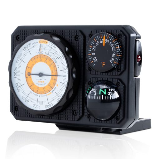 Tablero de instrumentos Navigat'r 6 de Sun Company - Seis funciones para auto y camion | Altimetro, Barometro, Brujula de bola, Termometro, Luz LED, Espejo de senal - Imagen 2
