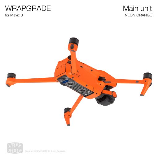 Calcomanias de piel completa WRAPGRADE para DJI Mavic 3 / Mavic 3 Classic (Naranja NEoN) - Imagen 5