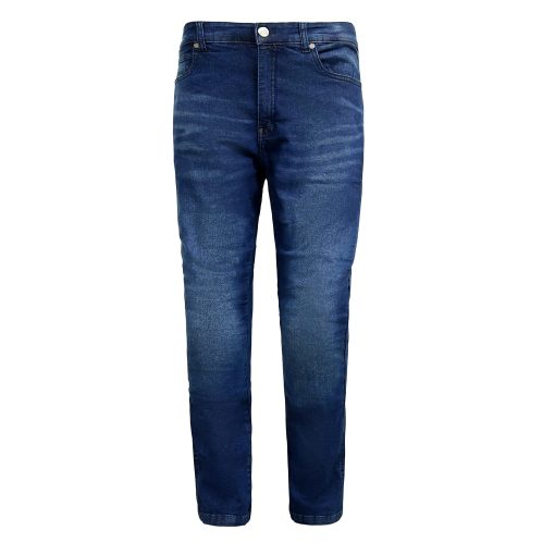 Jeans de Motocicleta MetaArmor para Hombre Forrados con Kevlar CE Clase A - Pantalones de Motocicleta con Armaduras CE en Cadera y Rodillas (42x32, Azul)
