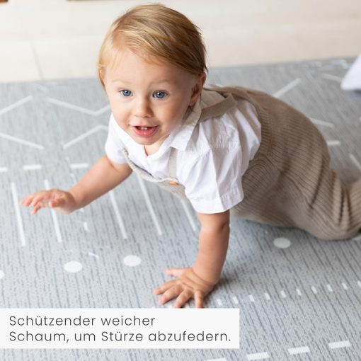 Tapete Infantil Toddlekind - Tapete de Espuma Premium, 4 x 6 pies Tapete de Espuma de Calidad Premium para Bebes/Ninos Pequenos, Elegante, No Toxico, Inodoro, Berber-Storm (Gris) - Imagen 3